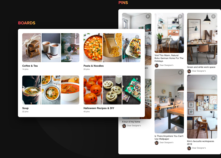 Selecciona el mejor contenido de Pinterest. Haz que los espectadores se inspiren.