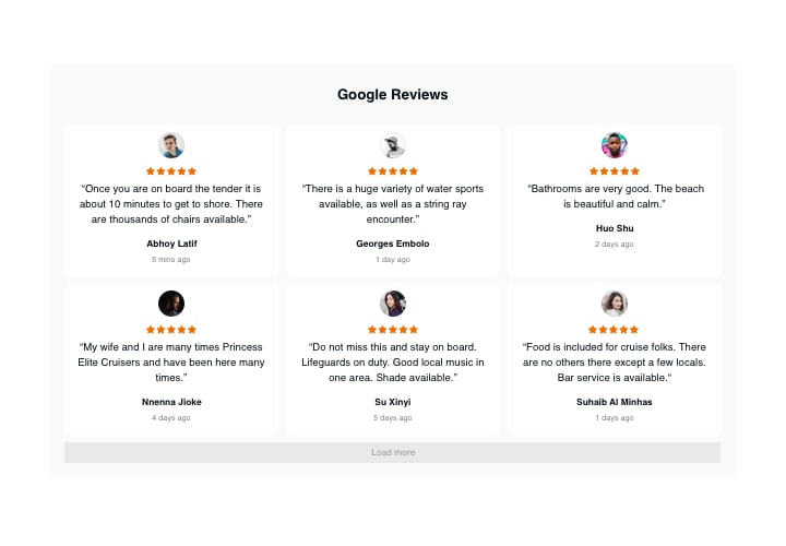 App Avis Google pour Wix