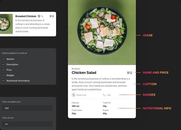 Montrez le caractère unique de vos repas et boissons